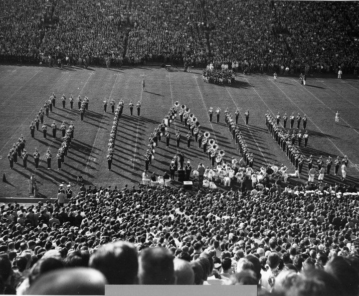 Marching Band at Halftime, 1953 Marching Band at Halftime, 1953